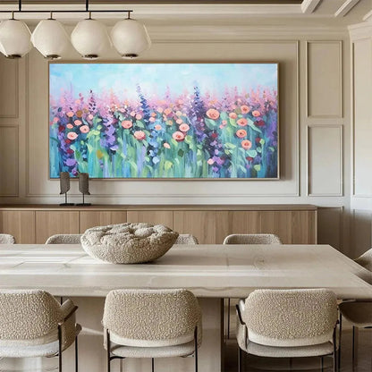 Colorful Meadow Painting – Pastel Meadow