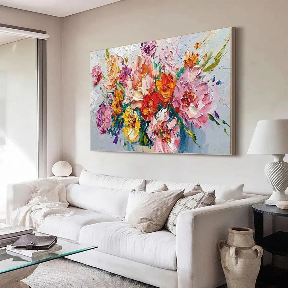 Bouquet Impasto Painting – Vibrant Bouquet