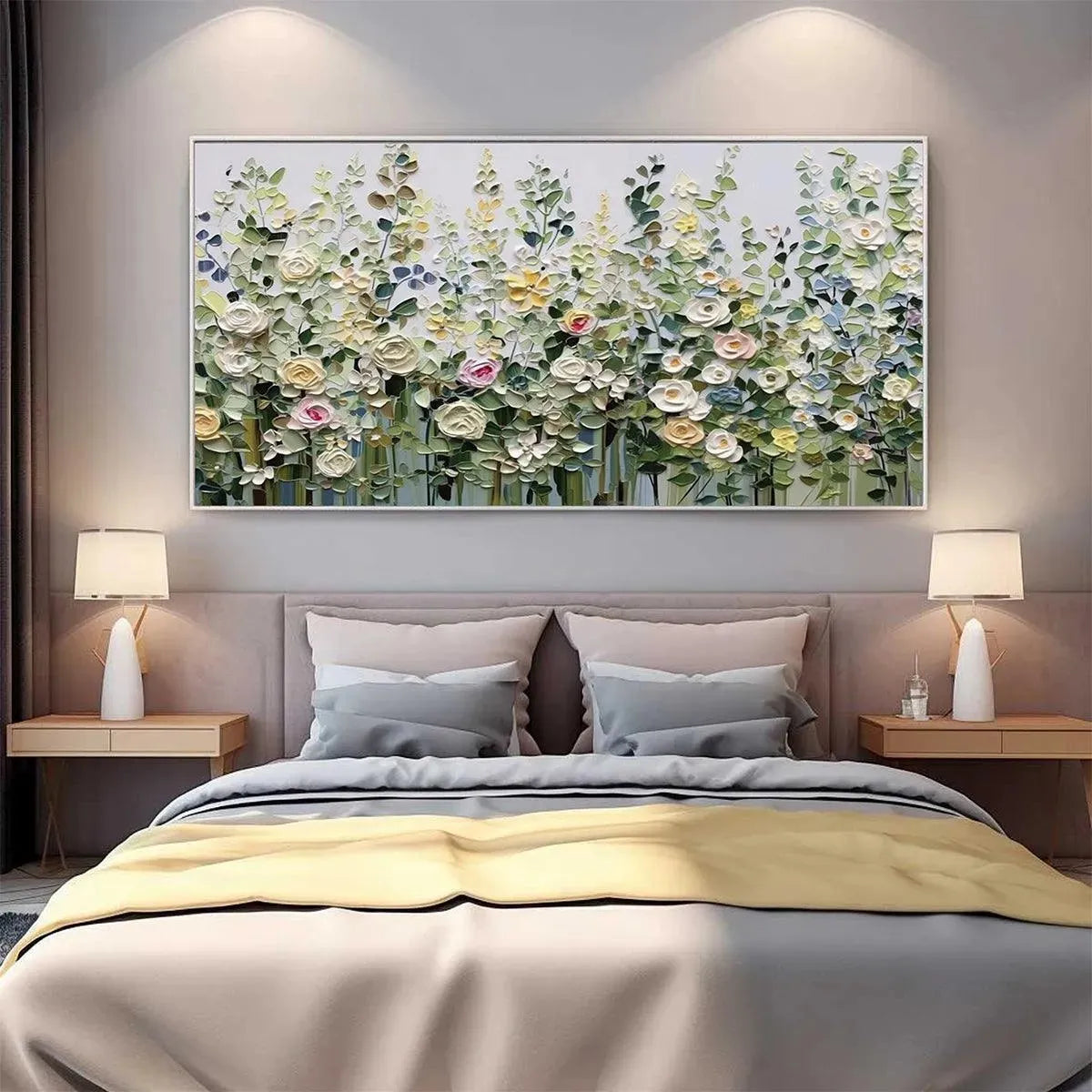 Colorful Meadow Impasto Painting – Spring Meadow