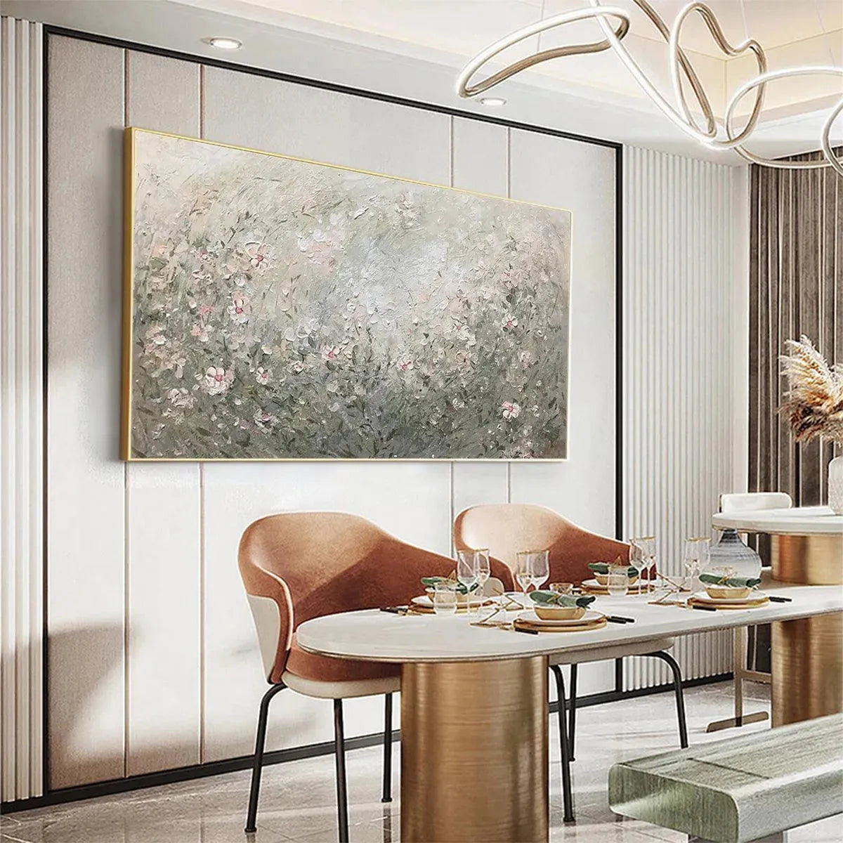 Hand-Painted Landscape Wall Art – Whispering Meadow
