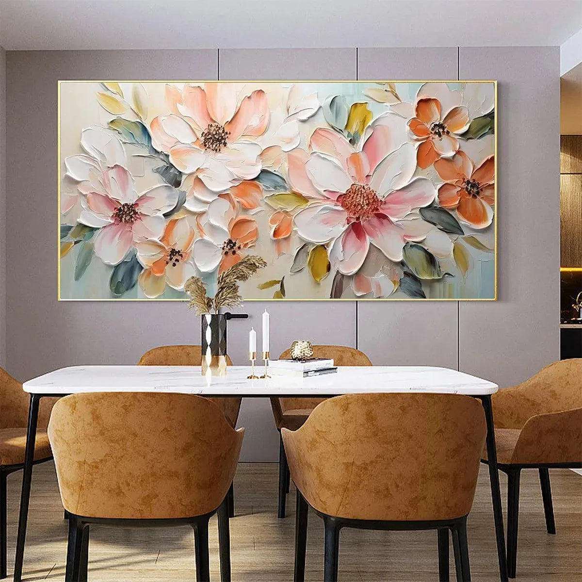 Peach Blossom – Floral Impasto Painting, view 5