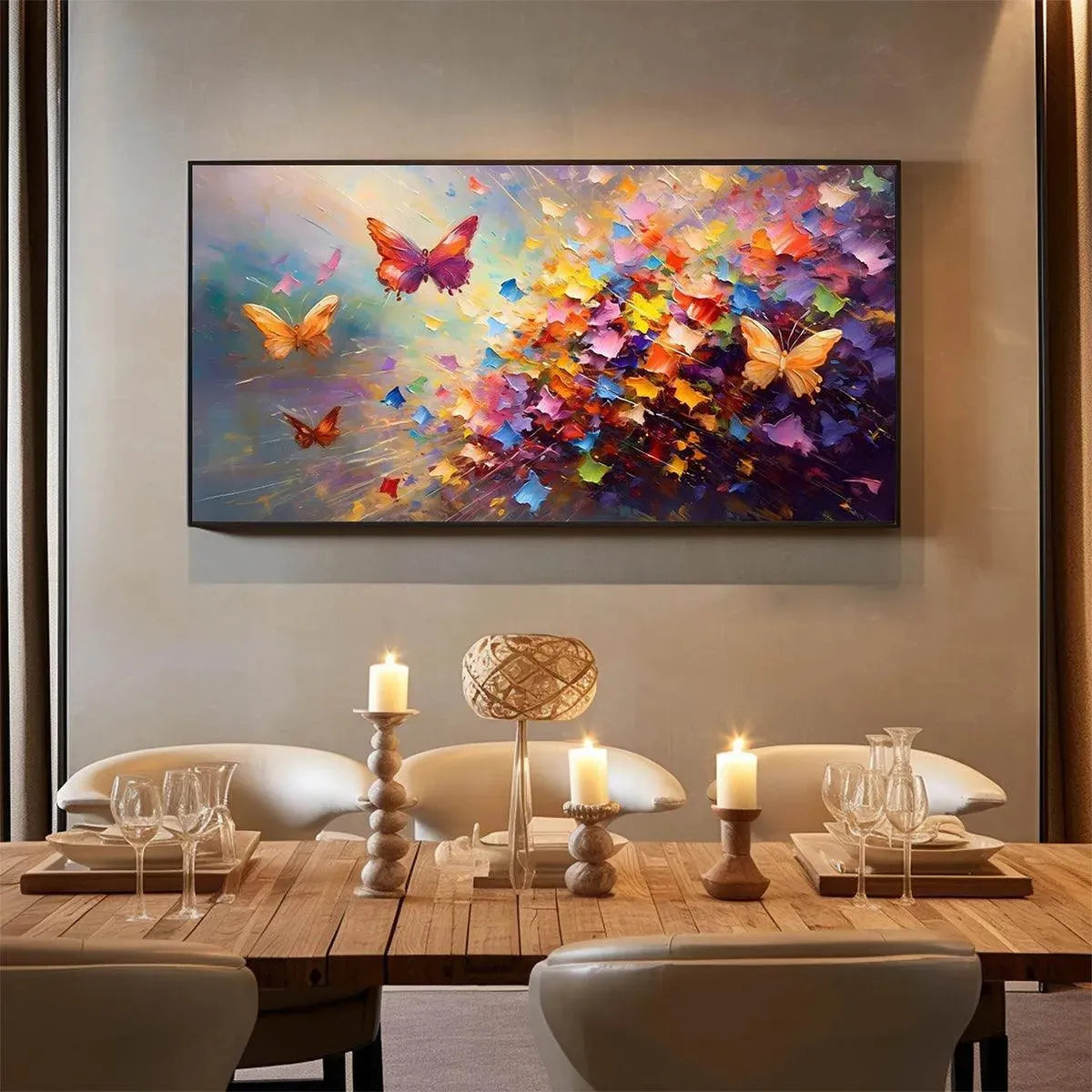 Colorful Butterfly Oil Painting – Butterfly Flight