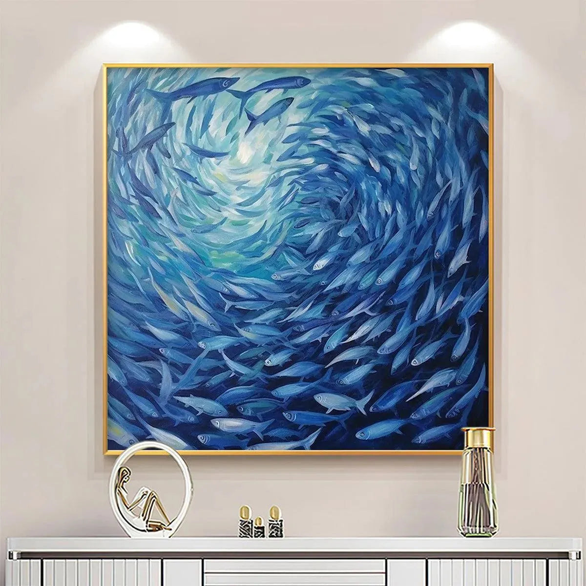 Oceanic Whirl – Animal Oil Painting, view 3
