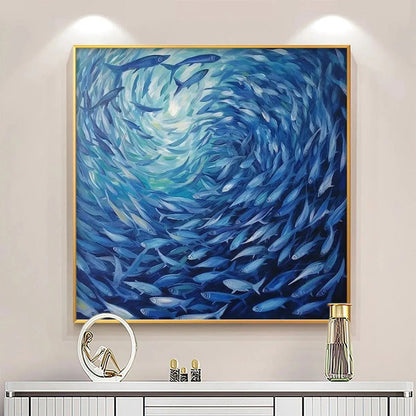 Oceanic Whirl – Animal Oil Painting, view 3