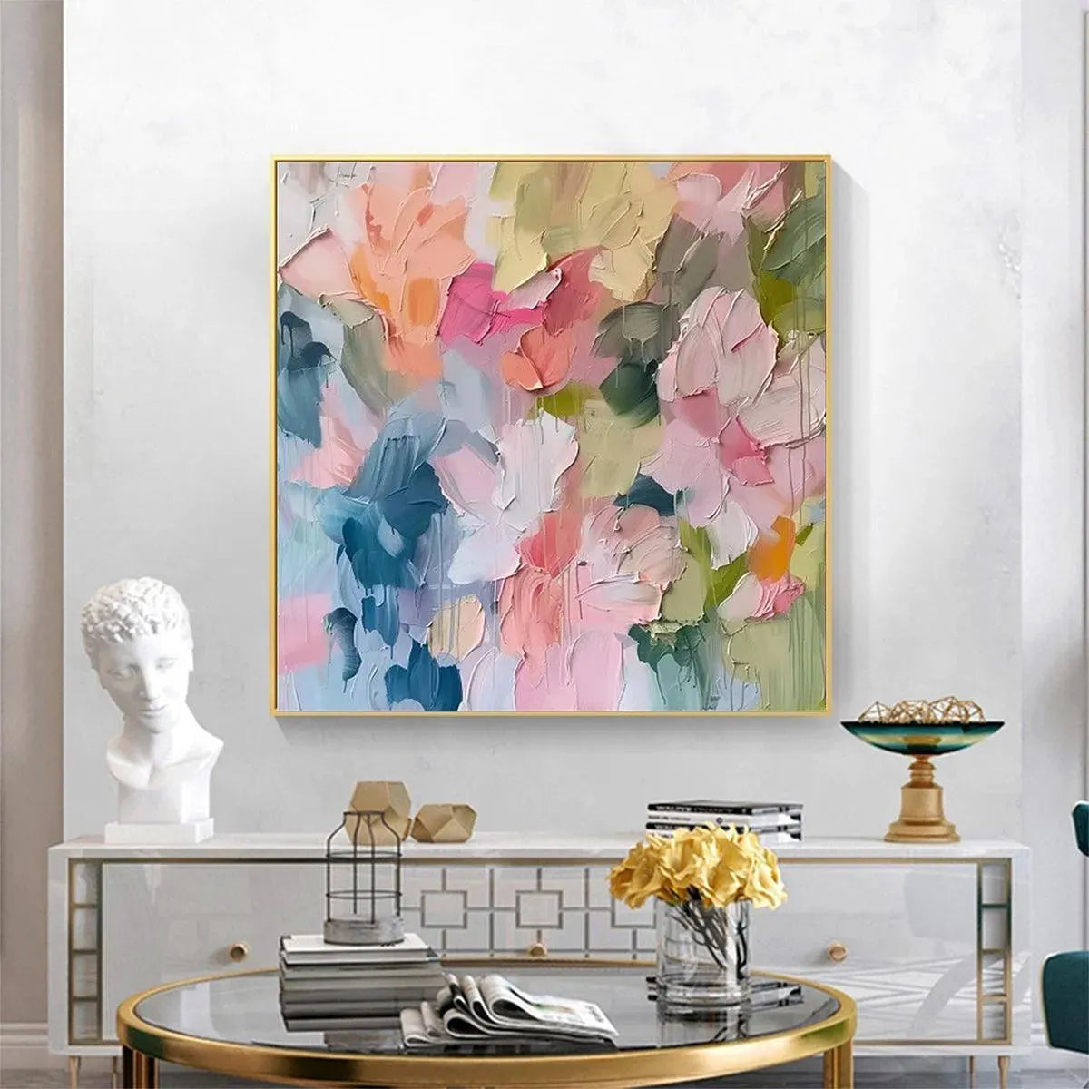 Pastel Dream – Floral Impasto Painting, view 2
