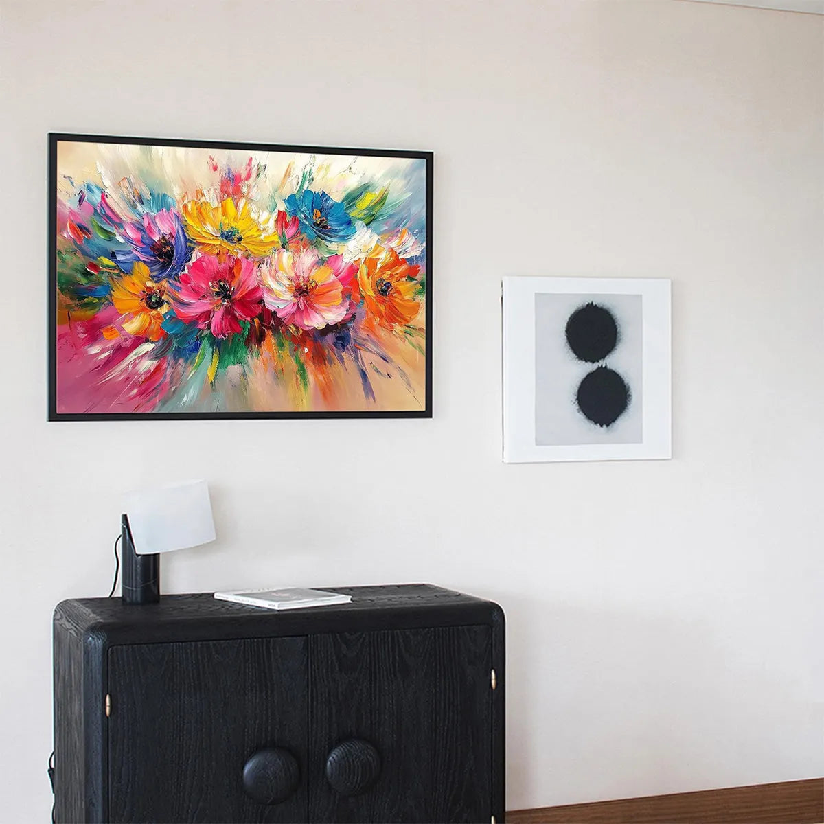 Vibrant Bloom – Bouquet Impasto Oil Painting, view 5