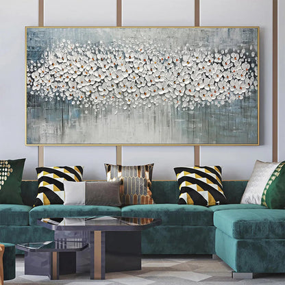 Winter Blossom – Floral Impasto Oil Painting, view 2