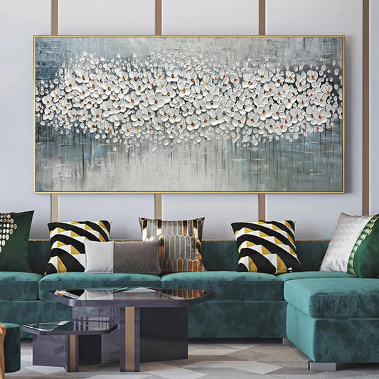 Winter Blossom – Floral Impasto Oil Painting, view 2