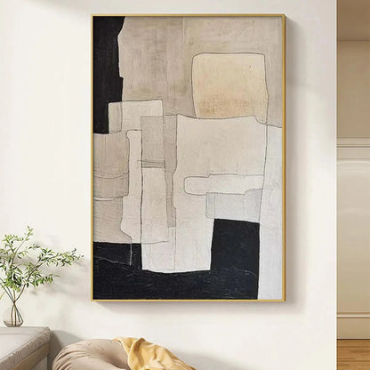 Neutral Abstract – Wabi-Sabi Neutral Abstract Oil Painting, view 3