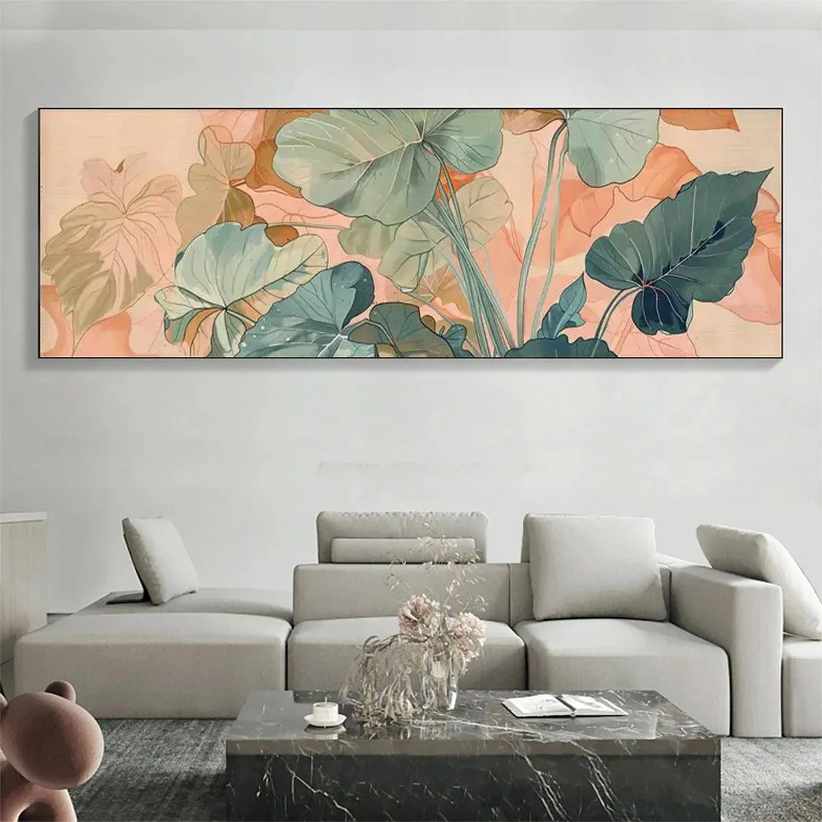 Tropical Leaf Panoramic – Tropical Leaves Painting, view 2