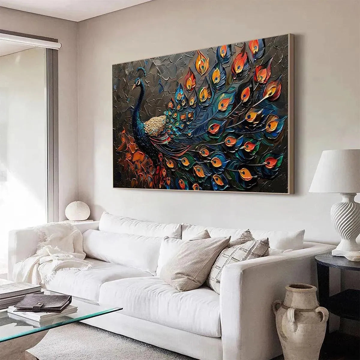 Majestic Plumage – Animal Impasto Oil Painting, view 5
