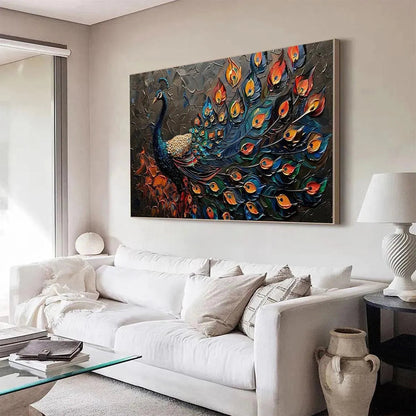 Majestic Plumage – Animal Impasto Oil Painting, view 5