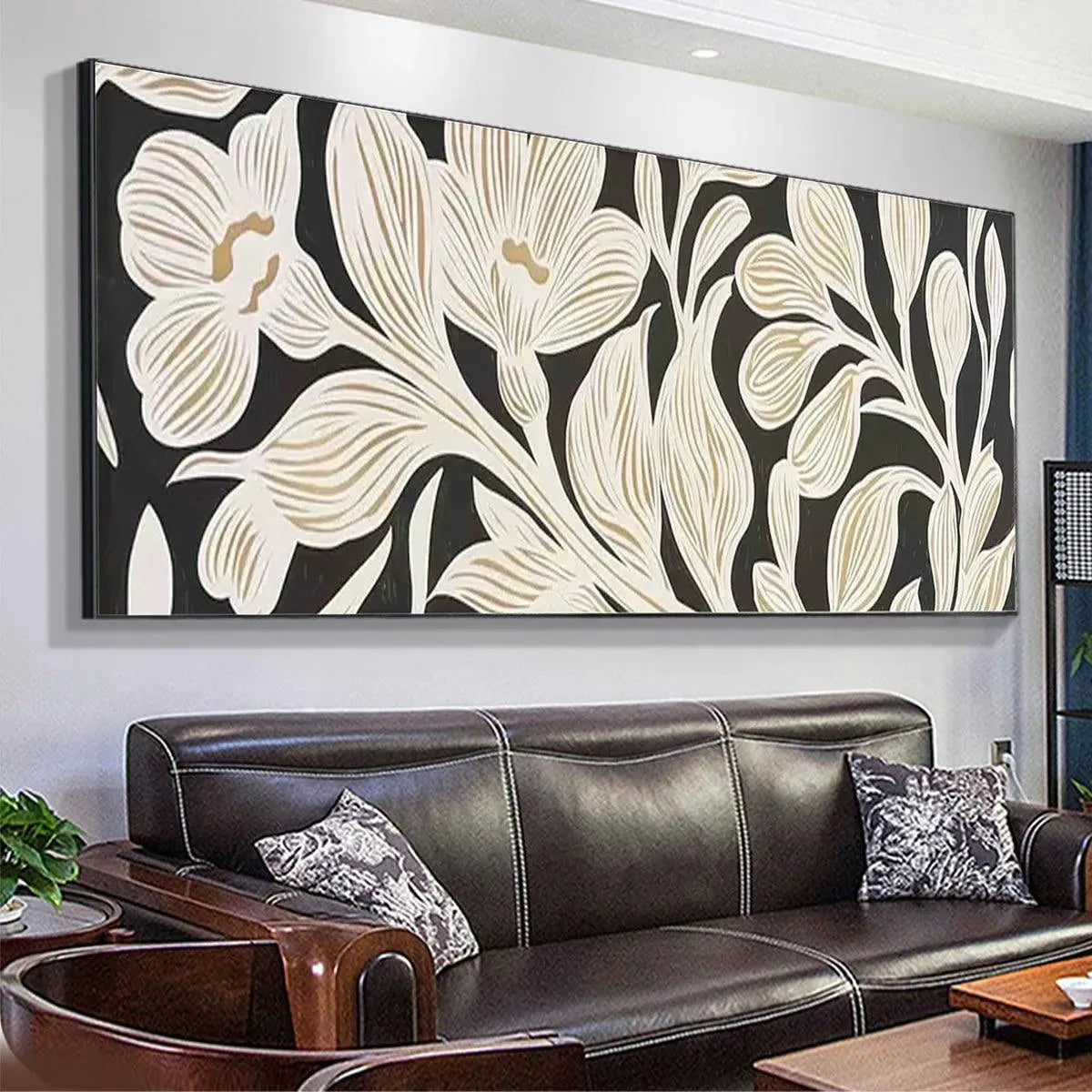 Golden Floral Panoramic – Floral Painting, view 5