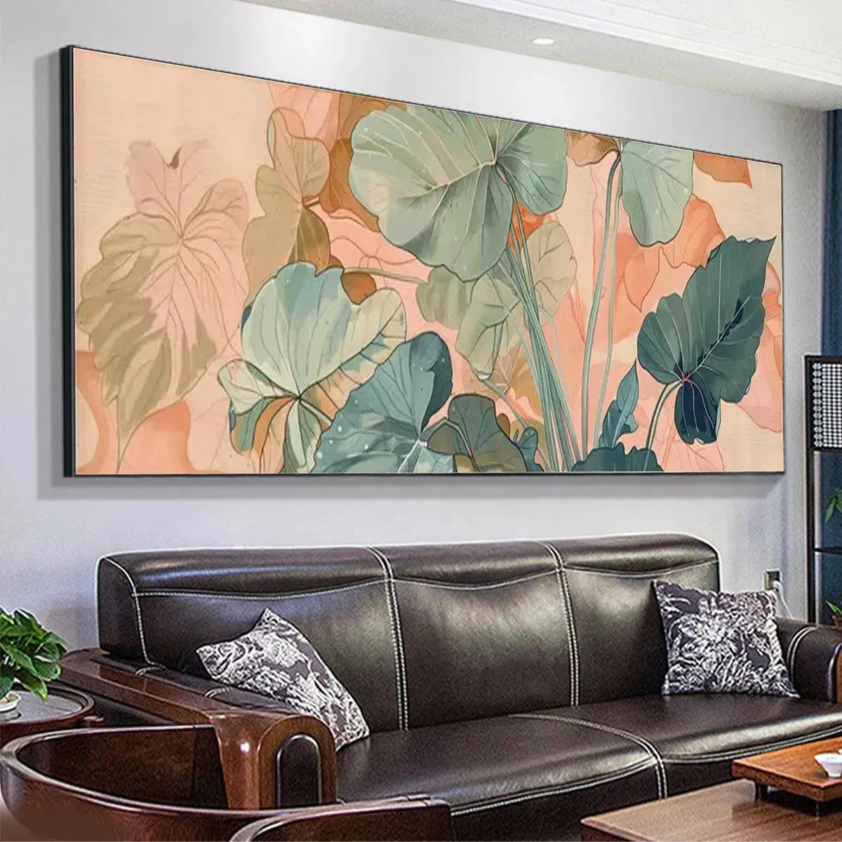 Tropical Leaf Panoramic – Tropical Leaves Painting, view 5