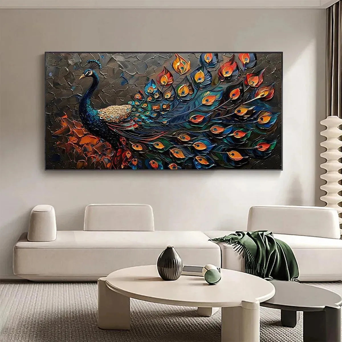 Animal Impasto Oil Painting – Majestic Plumage