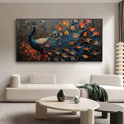 Animal Impasto Oil Painting – Majestic Plumage