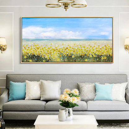 Golden Hour Bloom – Wildflower Oil Painting, view 2