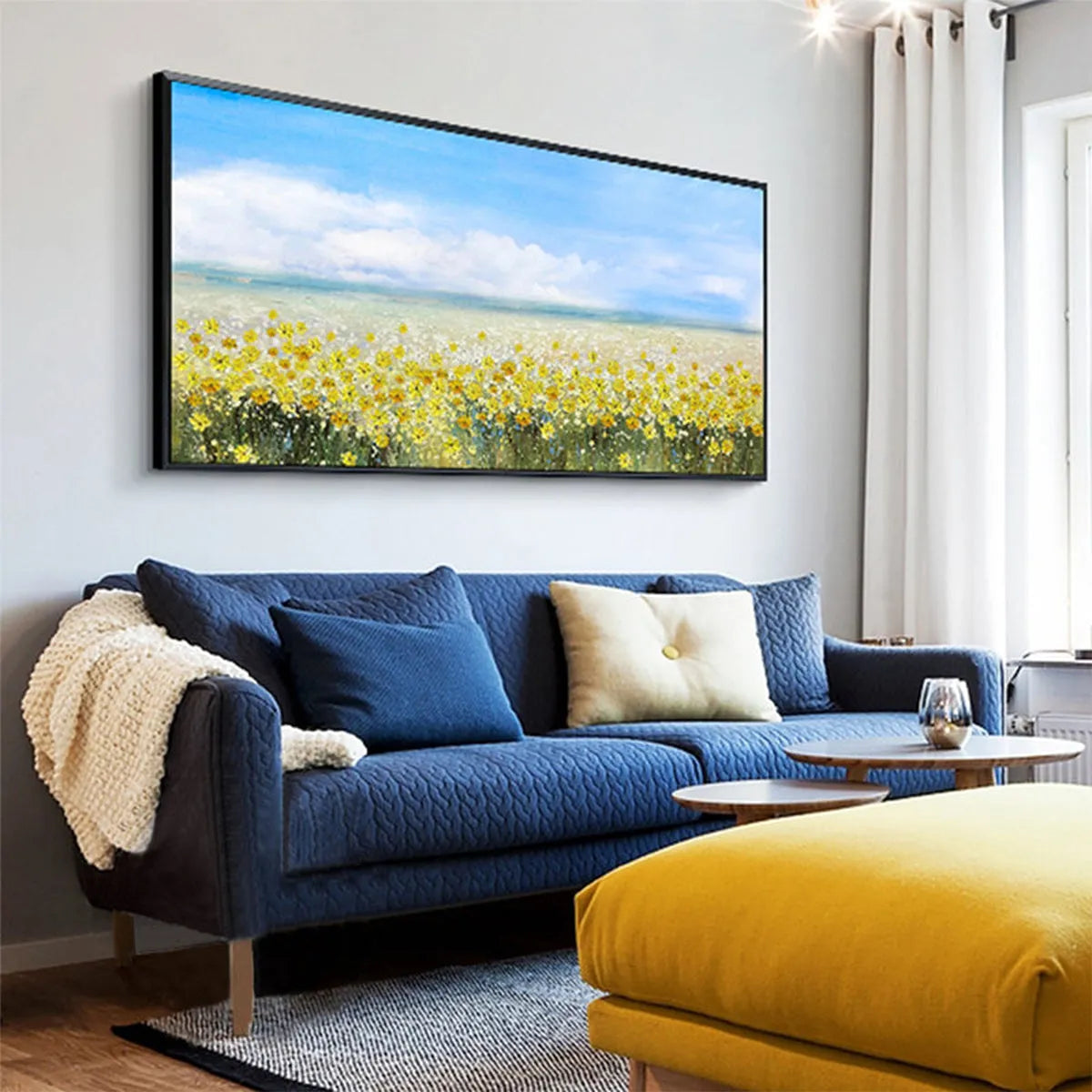 Golden Hour Bloom – Wildflower Oil Painting, view 5