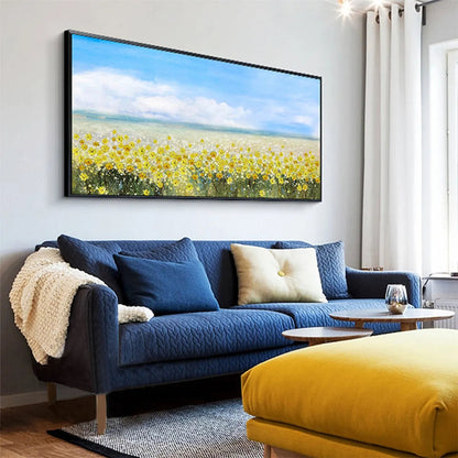 Golden Hour Bloom – Wildflower Oil Painting, view 5