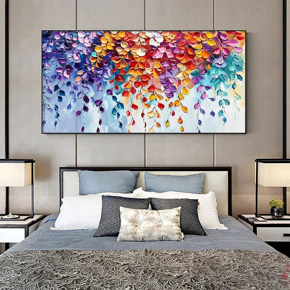 Floral Impasto Painting – Cascading Color