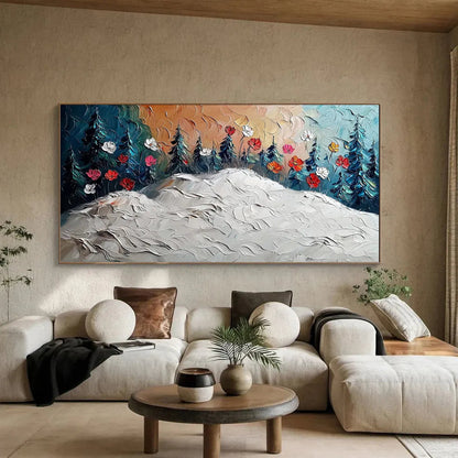 Frozen Bloom – Floral Impasto Oil Painting, view 4