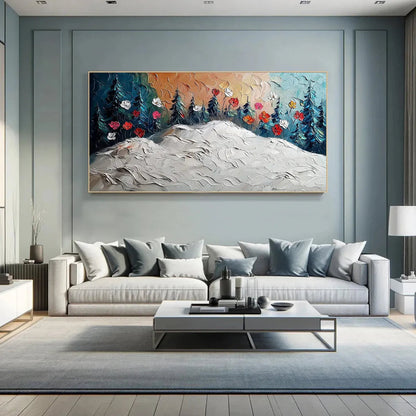 Frozen Bloom – Floral Impasto Oil Painting, view 5