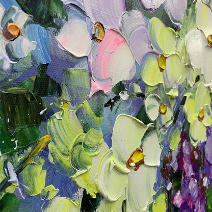 Serenity In Purple – Bouquet Impasto Oil Painting, view 3