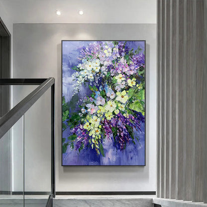 Serenity In Purple – Bouquet Impasto Oil Painting, view 5