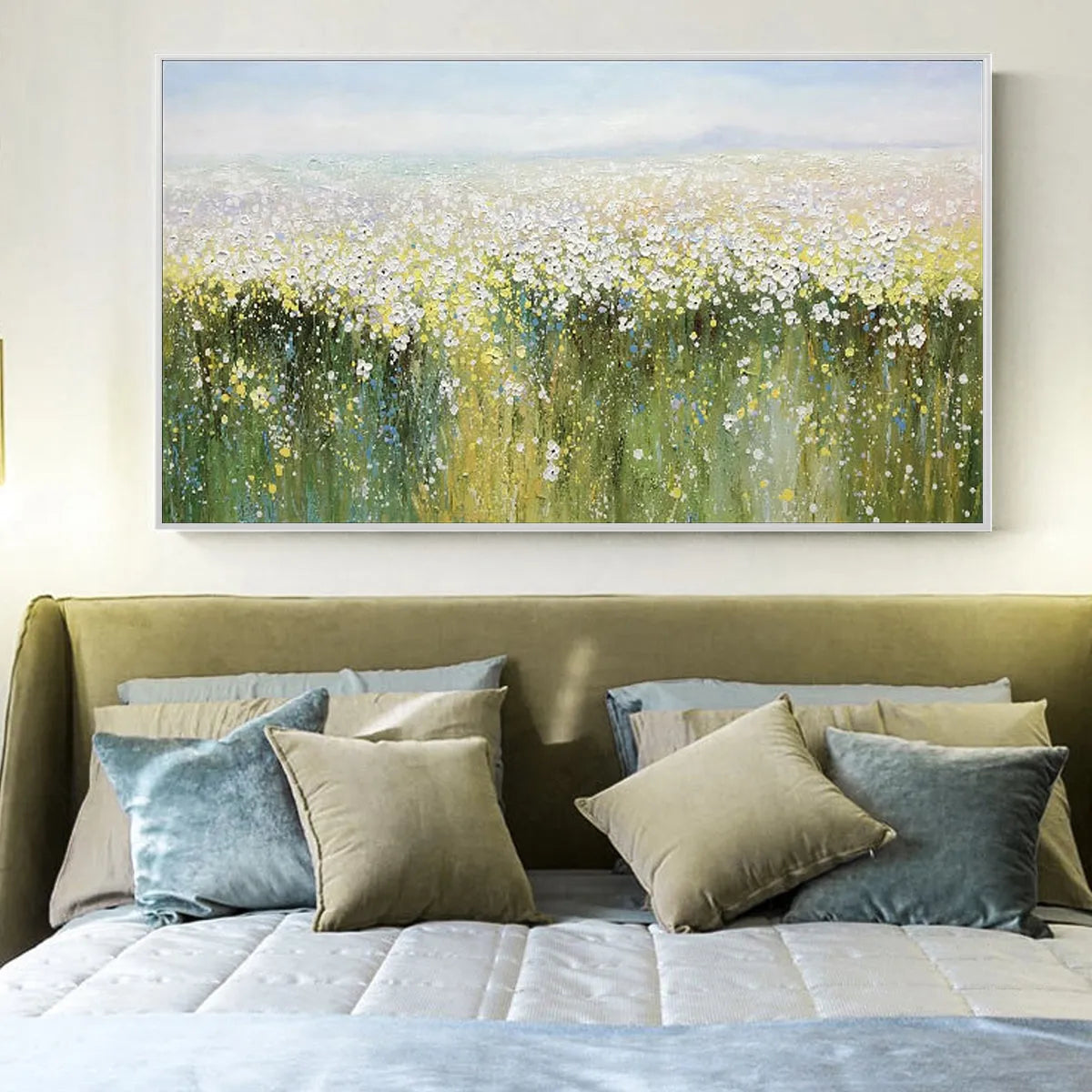 Hand-Painted Meadow Oil Painting – Whispering Meadow
