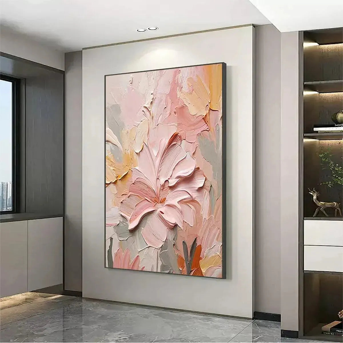 Blushing Blooms – Floral Impasto Painting, view 4