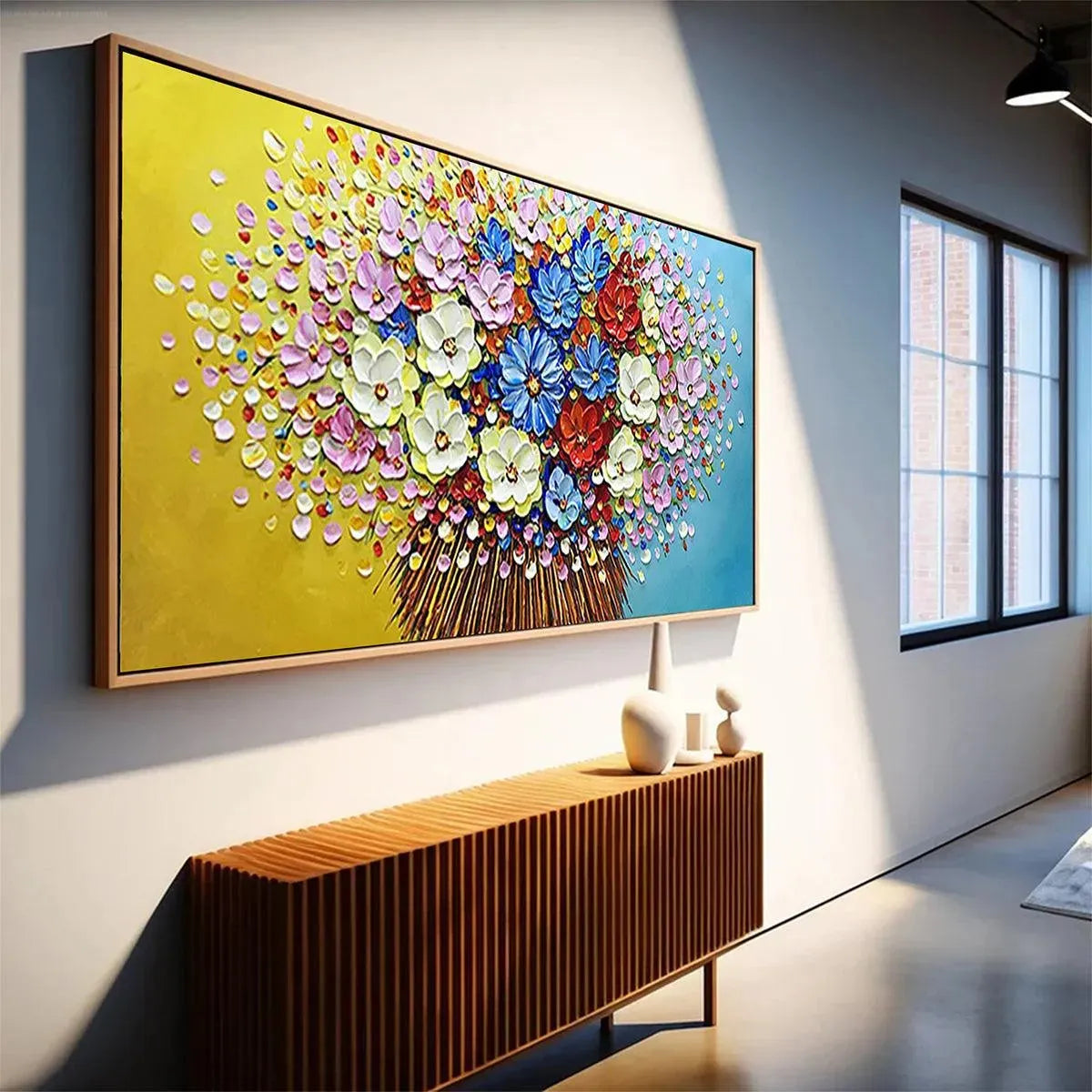 Colorful Bouquet Impasto Painting – Vibrant Bouquet