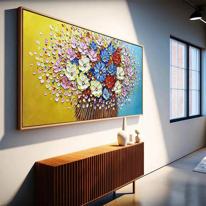 Colorful Bouquet Impasto Painting – Vibrant Bouquet