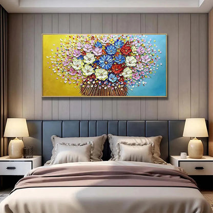 Colorful Bouquet Impasto Painting – Vibrant Bouquet