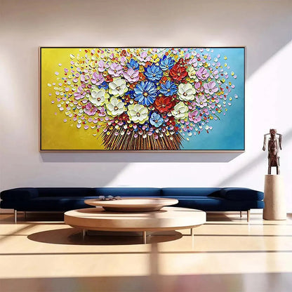 Colorful Bouquet Impasto Painting – Vibrant Bouquet