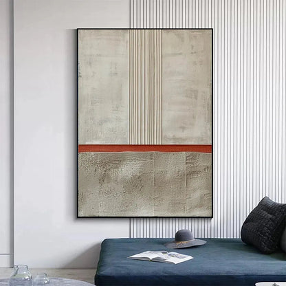 Textured Minimalist Landscape – Wabi-Sabi Landscape Oil Painting, view 2