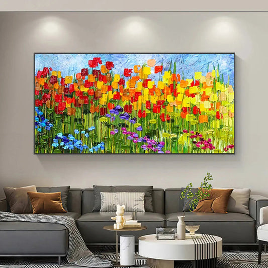 Rainbow Field – Field Impasto Oil Painting, view 2