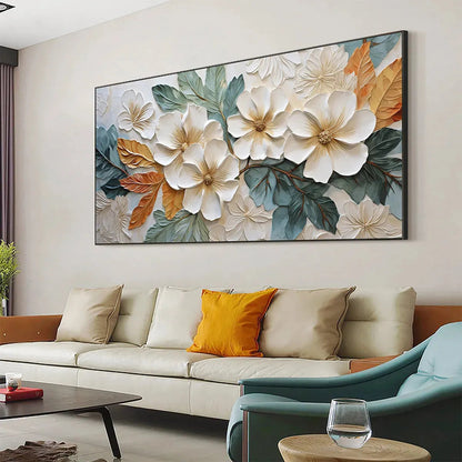White Magnolias – Magnolia Textured Painting, view 5