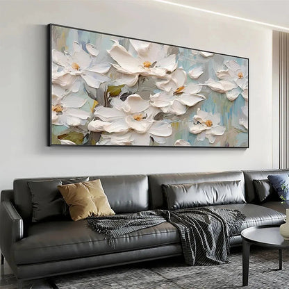 White Magnolia Blossoms – Impressionist Magnolia Impasto Painting, view 5