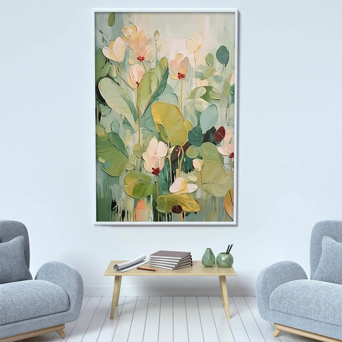 Lush Garden – Impressionist Floral Textured Painting, view 2