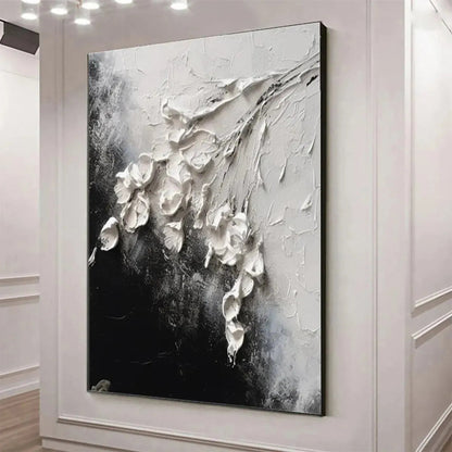 White Floral Impasto – Floral Impasto Painting, view 4