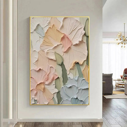 Bouquet Impasto Painting – Pastel Petals