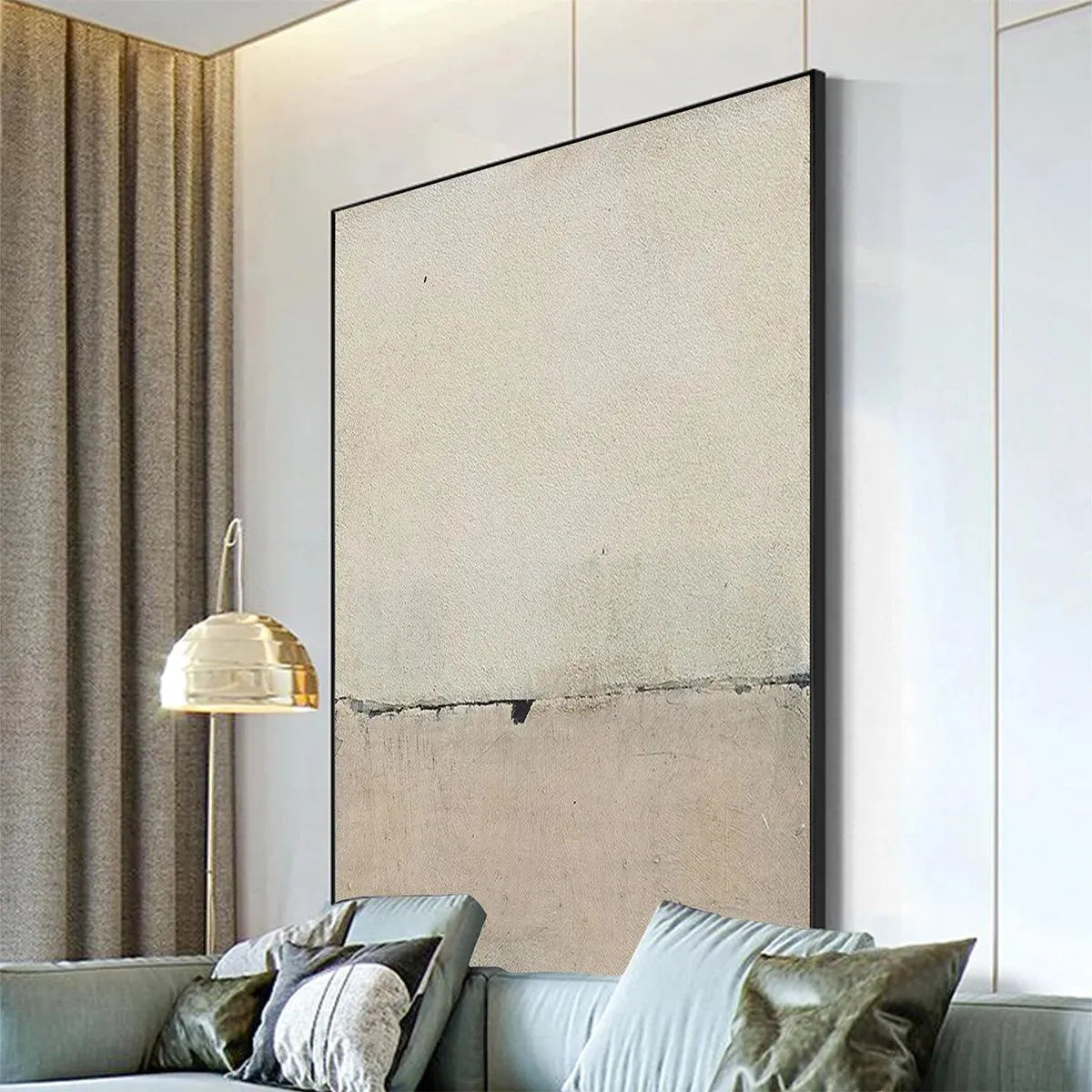 Minimalist Earthscape – Wabi-Sabi Landscape Oil Painting, view 5
