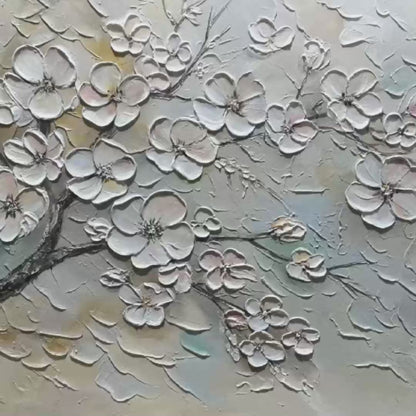 Blossom Serenade – Cherry Blossom Impasto Painting, view 3