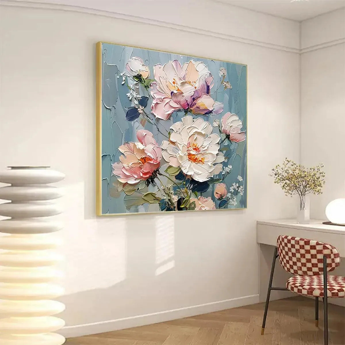 Peony Impasto Painting – Pastel Peonies