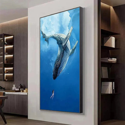 Whale Encounter – Underwater Oil Painting, view 5