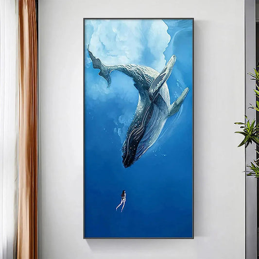 Whale Encounter – Underwater Oil Painting, view 2