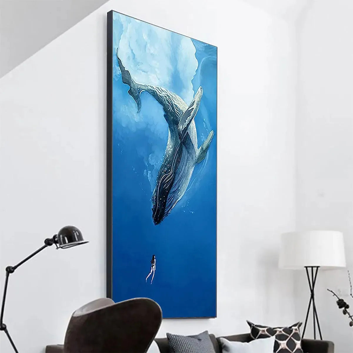 Whale Encounter – Underwater Oil Painting, view 3
