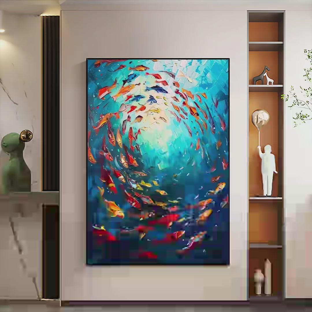 Coral Reef Dance – Underwater Oil Painting, view 4