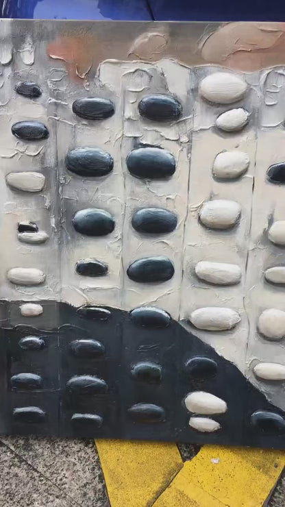 River Stones – Wabi-Sabi River Impasto Oil Painting, view 3