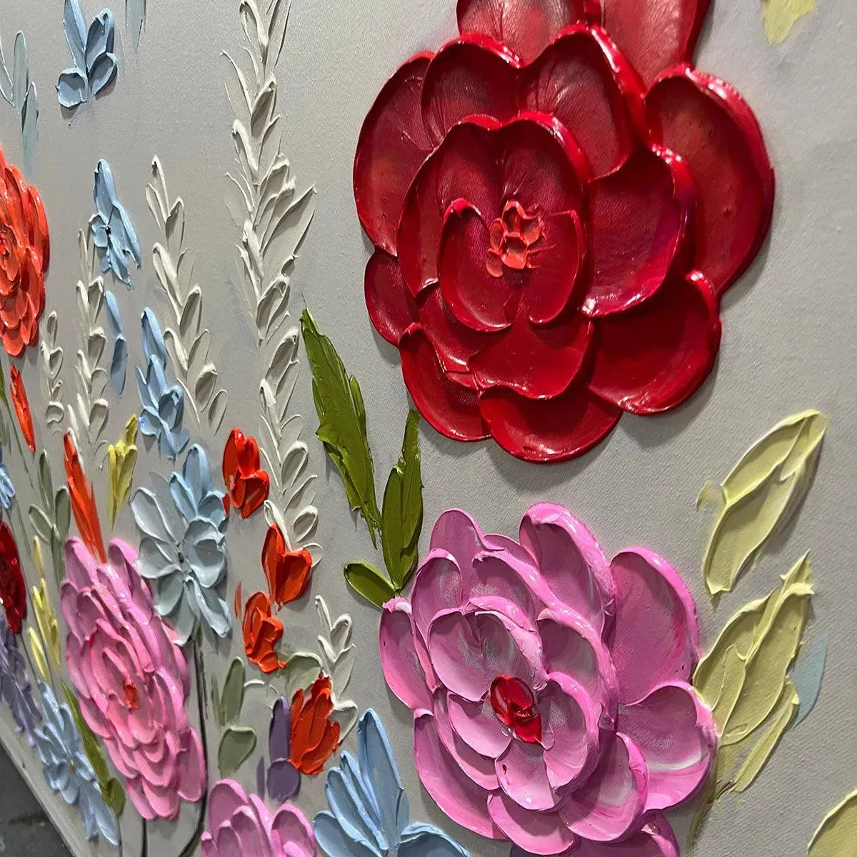Vibrant Garden – Floral Oil Painting, view 3